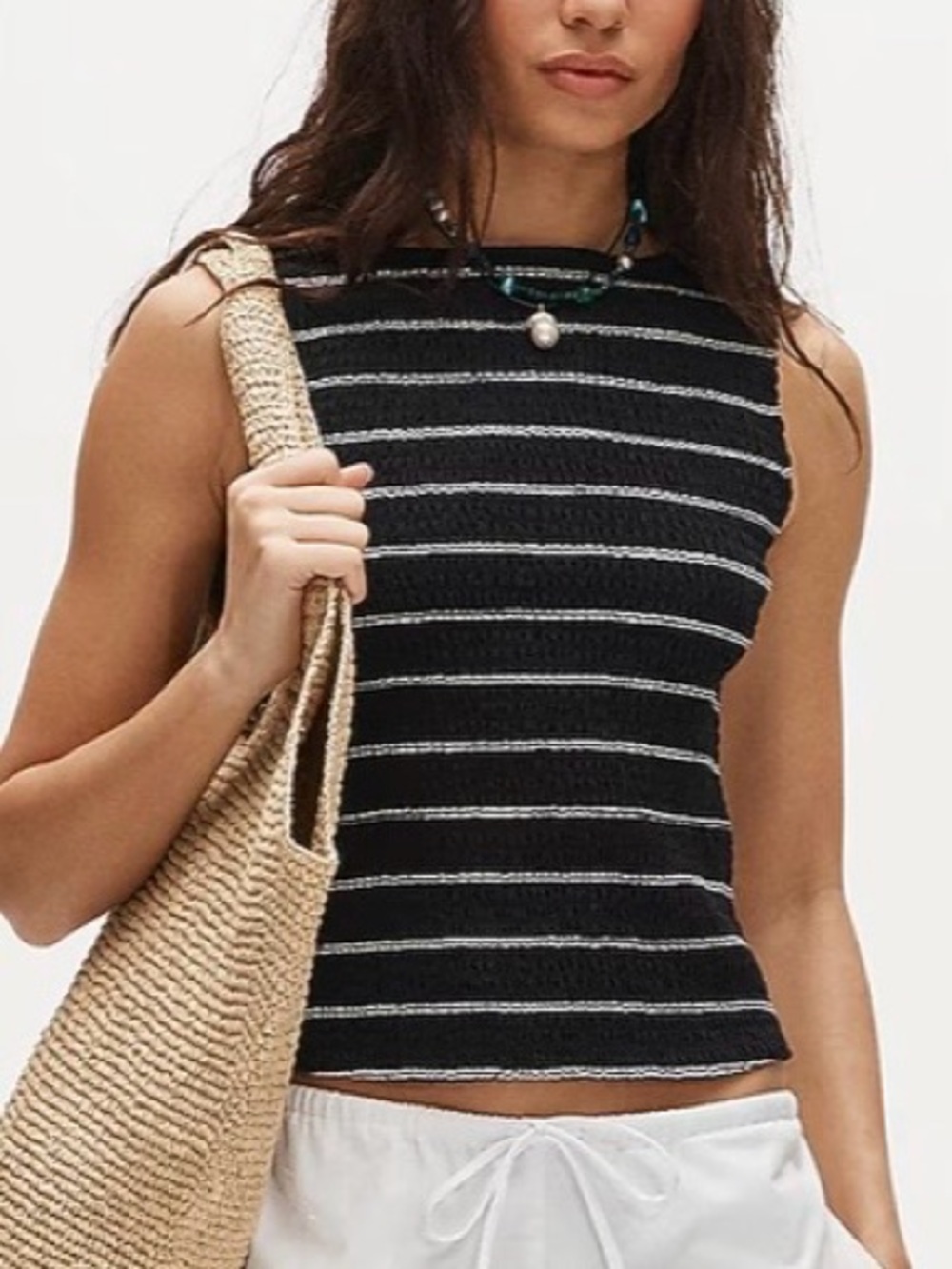 J. Crew Black and White Tank